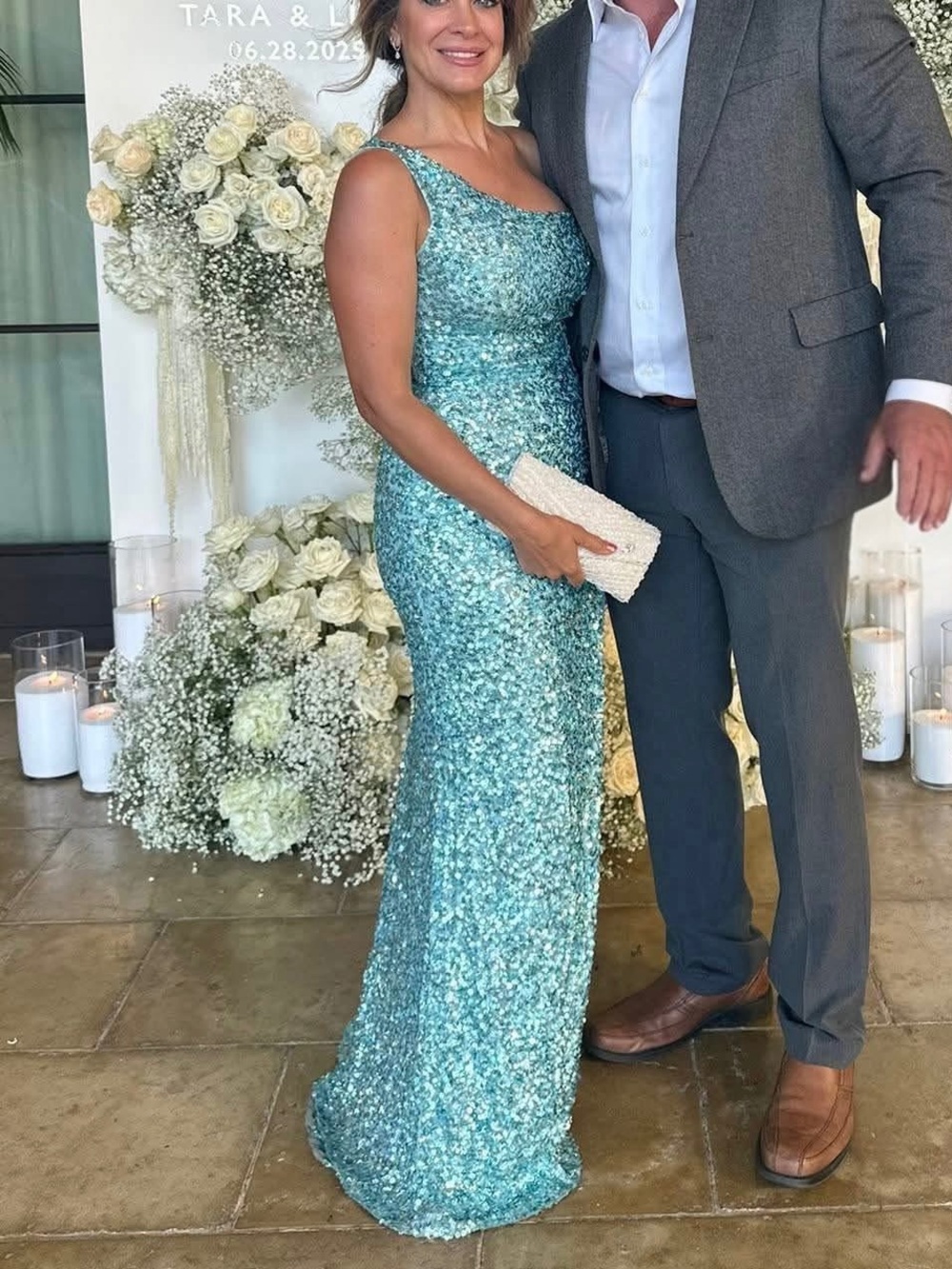 Sherri Hill Evening Gown - Sparkling Aqua Blue